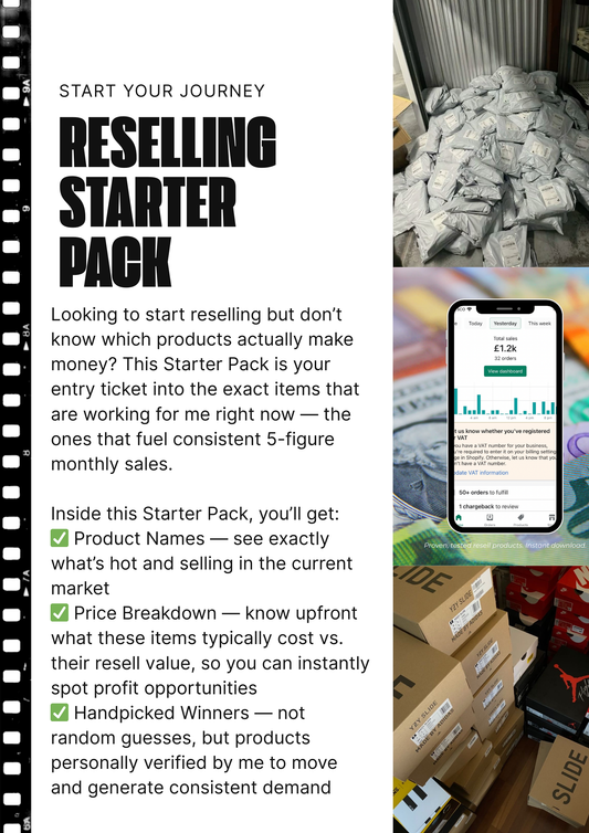 Winning Resell Starter Pack My Store